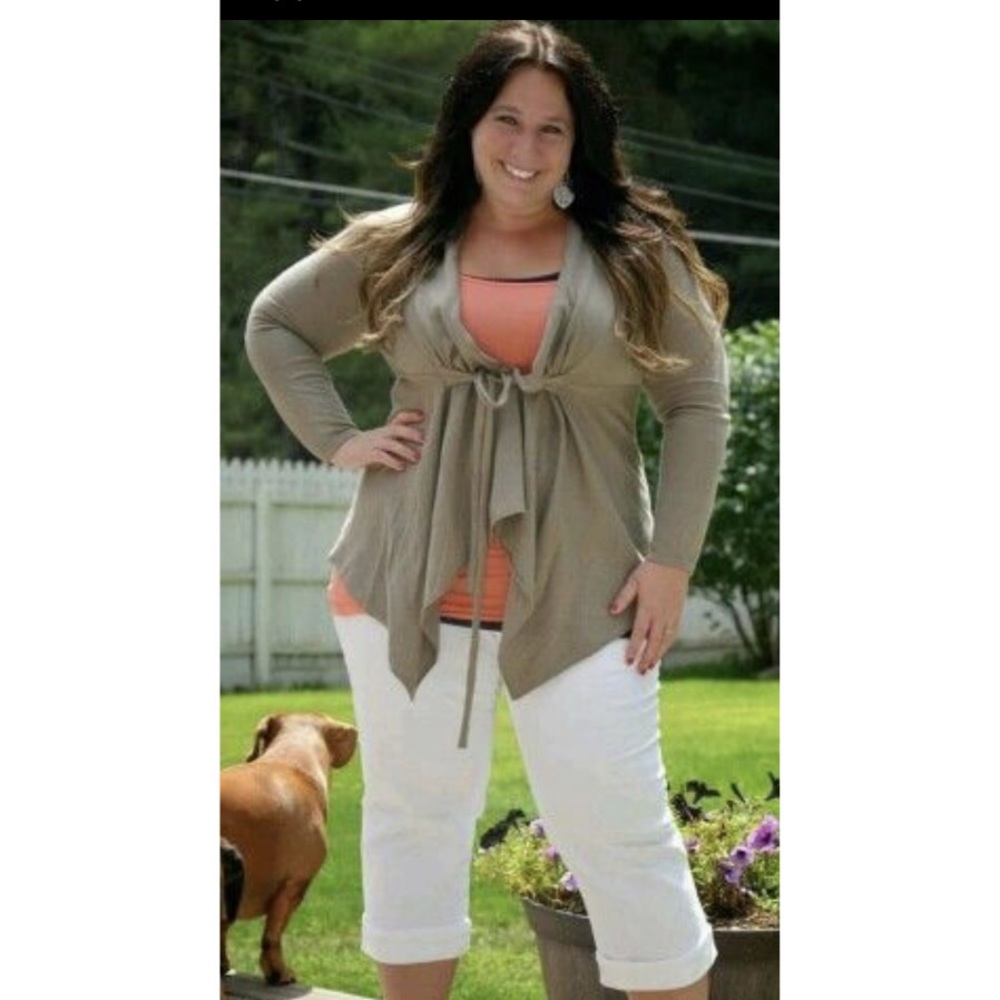 Sharagano White Jeans Cropped Capris 12P